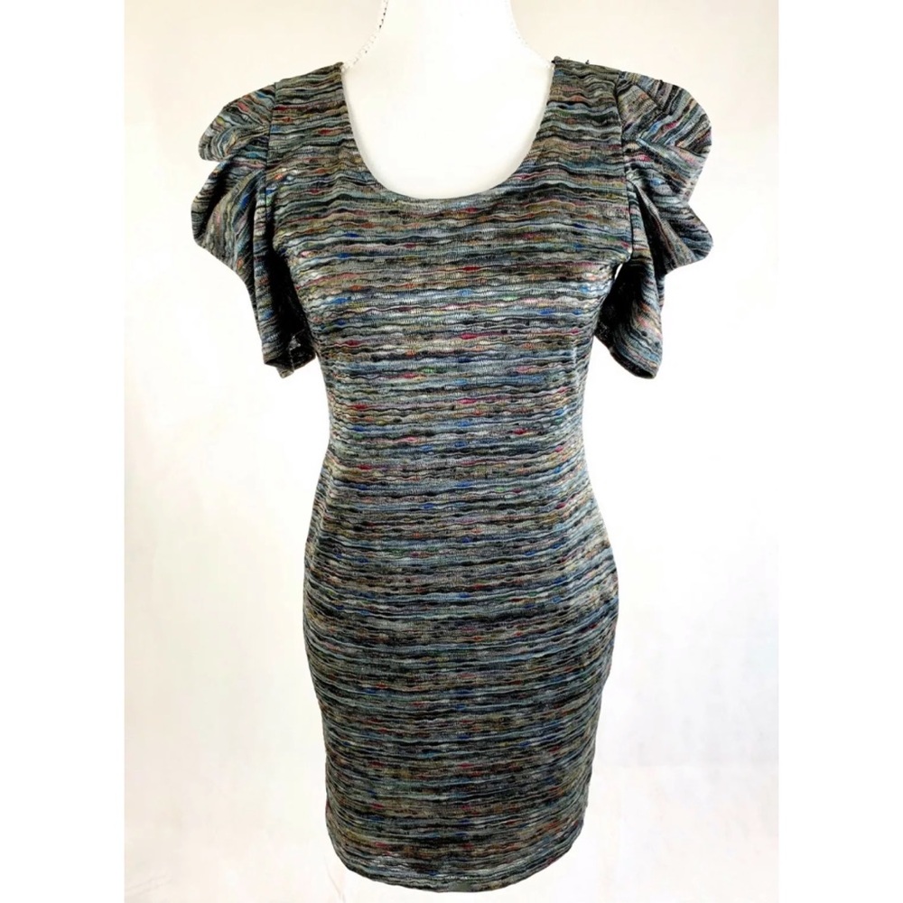 FOREVER 21 Silver Multi-Color Stretch Dress - Picture 1 of 5